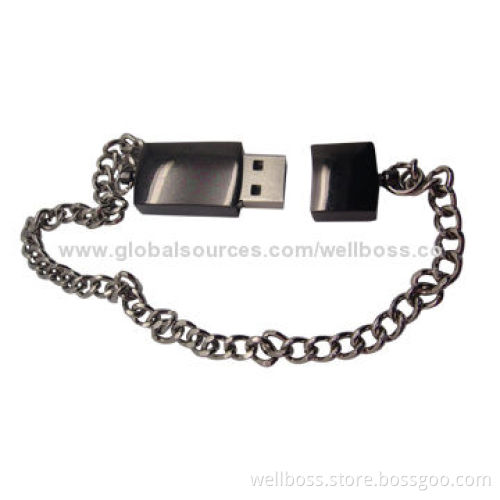Metal Bracelet USB Flash Drives, 15 to 21MB/Second Reading Speed, 1-256GB Capacity